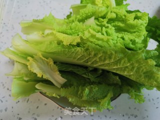 小旱白菜热汤面的做法步骤：2