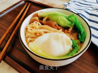 小旱白菜热汤面的做法步骤：11