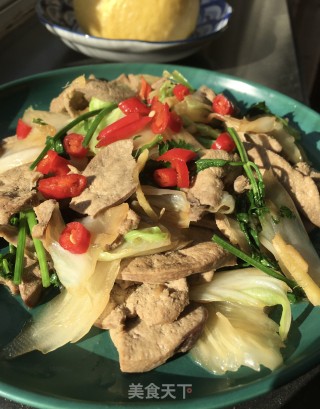 “白菜”白菜炒猪肝的做法步骤：20