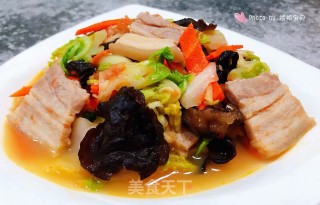 西红柿白菜炒五花肉的做法步骤：11