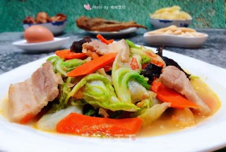 西红柿白菜炒五花肉的做法步骤：13