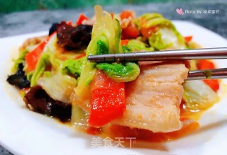 西红柿白菜炒五花肉的做法步骤：14