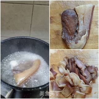 腊肉炒竹笋的做法步骤：2