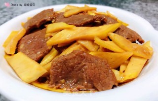茭白炒小黄牛肉的做法步骤：11