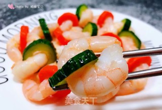 黄瓜胡萝卜炒虾仁的做法步骤：13