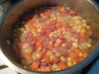胡萝卜热狗通心粉，简单、营养、好味！的做法步骤：3