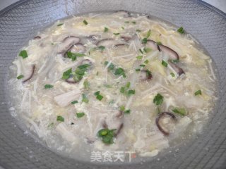 菌菇白菜蛋花汤的做法步骤：11