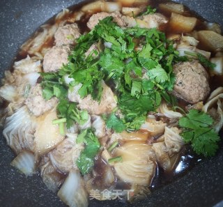 白菜萝卜炖肉圆的做法步骤：11