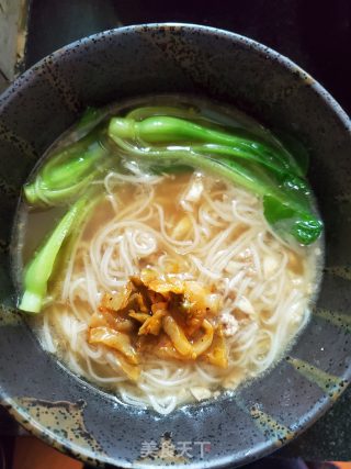 肉末榨菜汤米粉的做法步骤：7