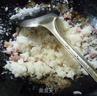 咸肉芦笋炒饭的做法步骤：9