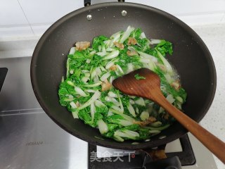 油渣炒青菜的做法步骤：5