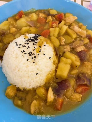 咖喱土豆鸡肉饭的做法步骤：16