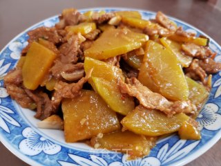 南瓜炒肉片的做法步骤：9