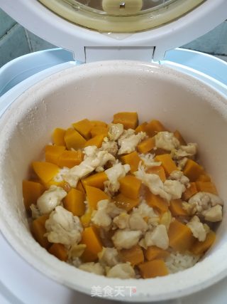 鸡肉南瓜焖饭的做法步骤：6