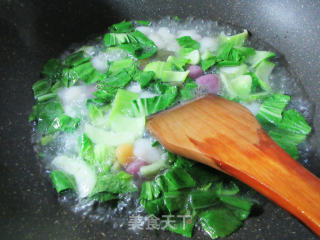 青菜蟹味棒花色年糕的做法步骤：4