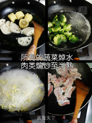小龙虾调味料版麻辣香锅的做法步骤：2