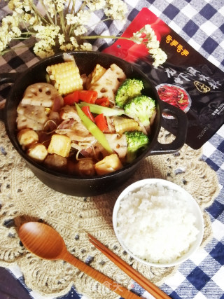 小龙虾调味料版麻辣香锅的做法步骤：8