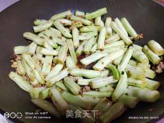 肉末炒白芸豆的做法步骤：3