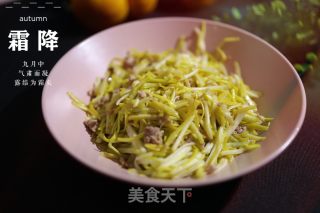 肉末炒蒜黄的做法步骤：7