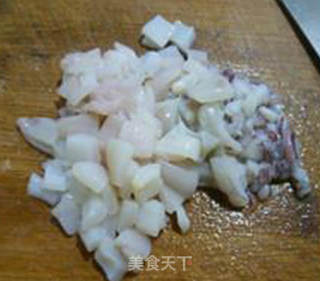 青椒鱿鱼鸡蛋炒饭的做法步骤：6