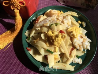 茭白炒鹅蛋的做法步骤：20