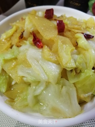 土豆片炒白菜的做法步骤：8