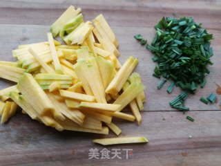 虾仁南瓜炒蛋的做法步骤：1