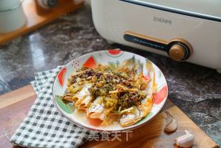 酸菜蒸黄鱼的做法步骤：7