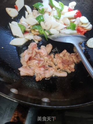 菱角山药炒肉片的做法步骤：9