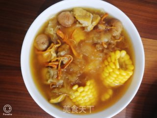 秋日玉米银耳虫草汤的做法步骤：6