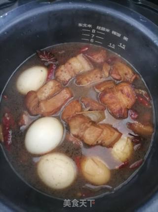 鸡蛋红烧肉的做法步骤：8