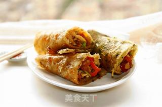 手抓饼卷鸡肉丝的做法步骤：9