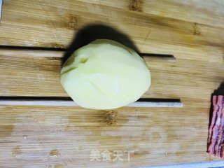 培根烤土豆的做法步骤：2