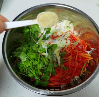 胡萝卜拌白菜心的做法步骤：6