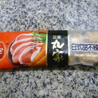 甜不辣雪菜炒饭的做法步骤：3