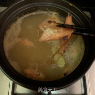 白菜鲜虾粥的做法步骤：8