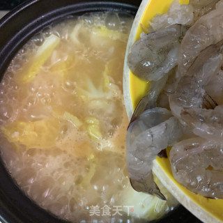 白菜鲜虾粥的做法步骤：13