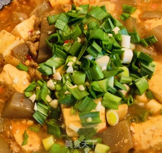 火麻仁酱香魔芋烧豆腐的做法步骤：8
