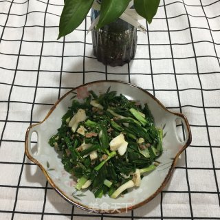 肉末炒青蒜的做法步骤：10
