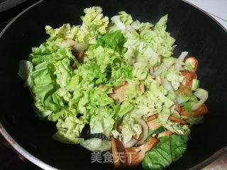 豆干炒白菜的做法步骤：4