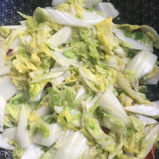 爆炒白菜的做法步骤：6