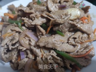嫩炒牛肉片的做法步骤：10