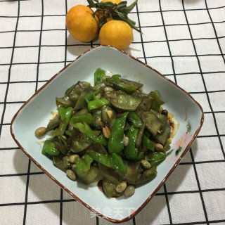 豉香青椒烧扁豆的做法步骤：12