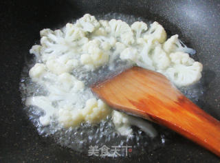 油条花菜羹的做法步骤：4