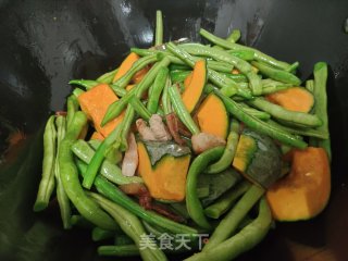 豆角窝瓜炖肉的做法步骤：7