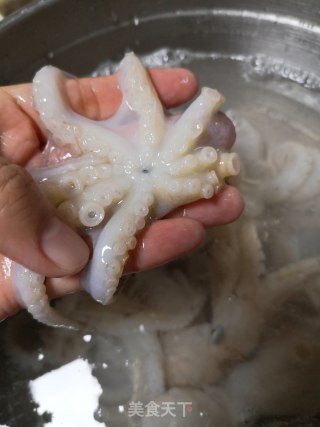 尖椒炒八带的做法步骤：2