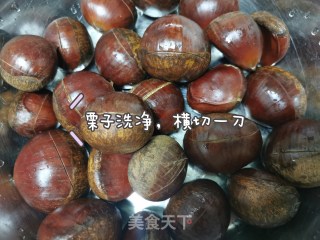 糖炒栗子的做法步骤：1