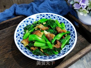 油渣炒芥兰的做法步骤：9