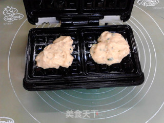 葱香黑椒土豆华夫饼的做法步骤：10