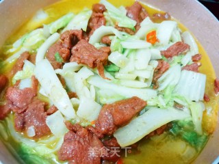 牛肉炒白菜的做法步骤：10
